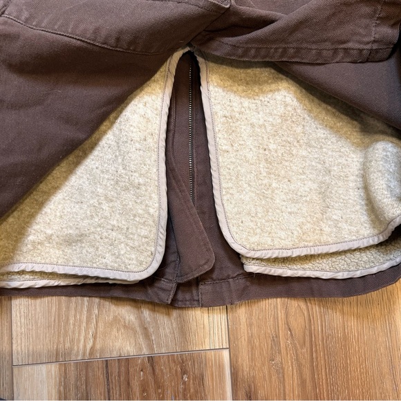 Cabelas women’s fleece Sherpa lined duck canvas chore coat size large barn work - Picture 6 of 10